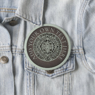 Mexican Aztec Sun Stone Mayan Calendar 1 10 Cm Round Badge