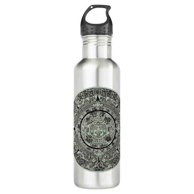 Mexican Aztec Sun Stone Mayan Calendar 1 710 Ml Water Bottle (Front)