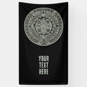 Mexican Aztec Sun Stone Mayan Calendar 1 Banner