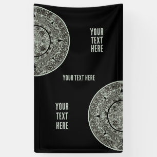 Mexican Aztec Sun Stone Mayan Calendar 1 Banner