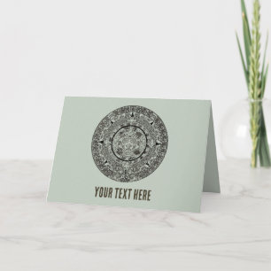 Mexican Aztec Sun Stone Mayan Calendar 1 Card