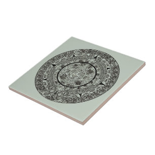 Mexican Aztec Sun Stone Mayan Calendar 1 Ceramic Tile