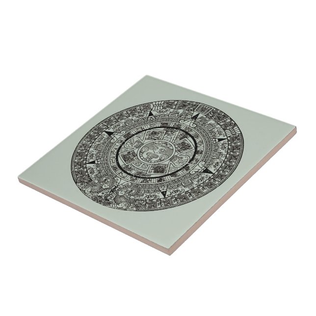 Mexican Aztec Sun Stone Mayan Calendar 1 Ceramic Tile (Side)