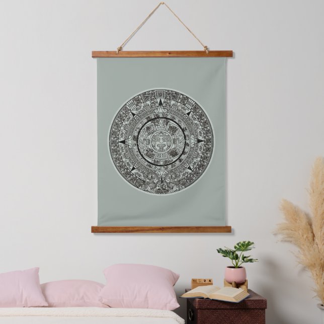 Mexican Aztec Sun Stone Mayan Calendar 1 Hanging Tapestry (Bedroom)