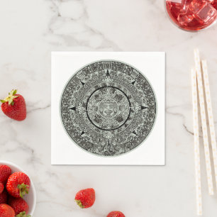 Mexican Aztec Sun Stone Mayan Calendar 1 Napkin