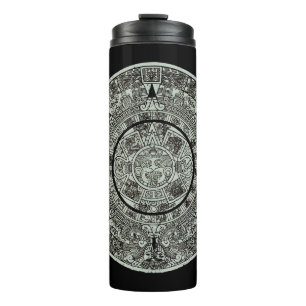 Mexican Aztec Sun Stone Mayan Calendar 1 Thermal Tumbler