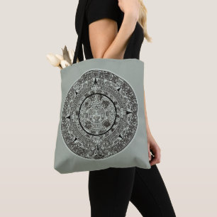 Mexican Aztec Sun Stone Mayan Calendar 1 Tote Bag