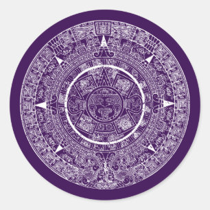 Mexican Aztec Sun Stone Mayan Calendar 3 Classic Round Sticker