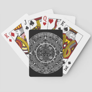 Mexican Aztec Sun Stone Mayan Calendar 3 Playing Cards