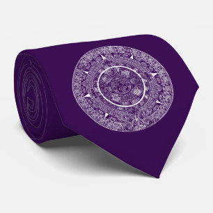 Mexican Aztec Sun Stone Mayan Calendar 3 Tie