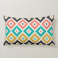 Mexican Aztec Tribal Print Ikat Diamond Pattern