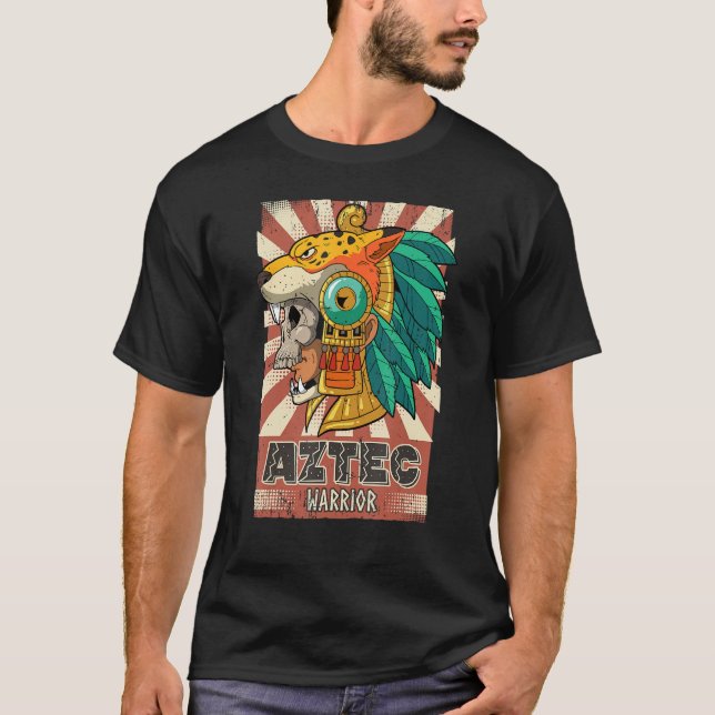 Mexican Aztec Warrior T-Shirt (Front)