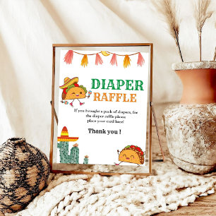 Mexican baby Diaper raffle baby shower game sign