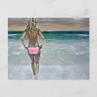 Mexican Beach Girl Postcard