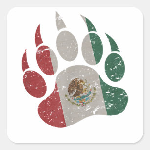 Mexican Bear Paw - Gay Bear  Square Sticker