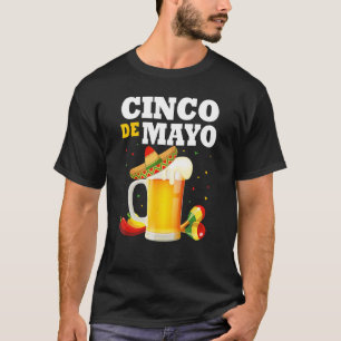 Mexican Beer Glasses Cinco De Mayo Outfits For Men T-Shirt