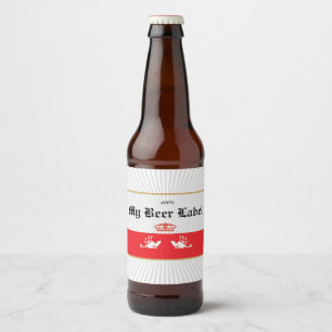 Mexican Beer Label Red