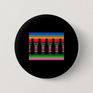 Mexican Blanket Beer T Shirt Serape Funny Beer Shi 6 Cm Round Badge