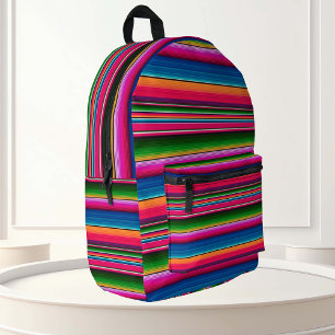 Mexican Blanket Fiesta Stripes Colourful Sarape Printed Backpack