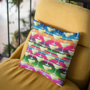 Mexican Blanket Margarita Colourful Serape Cushion
