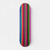 Mexican Blanket Stripes Serape Colorful Mexico Skateboard (Front)