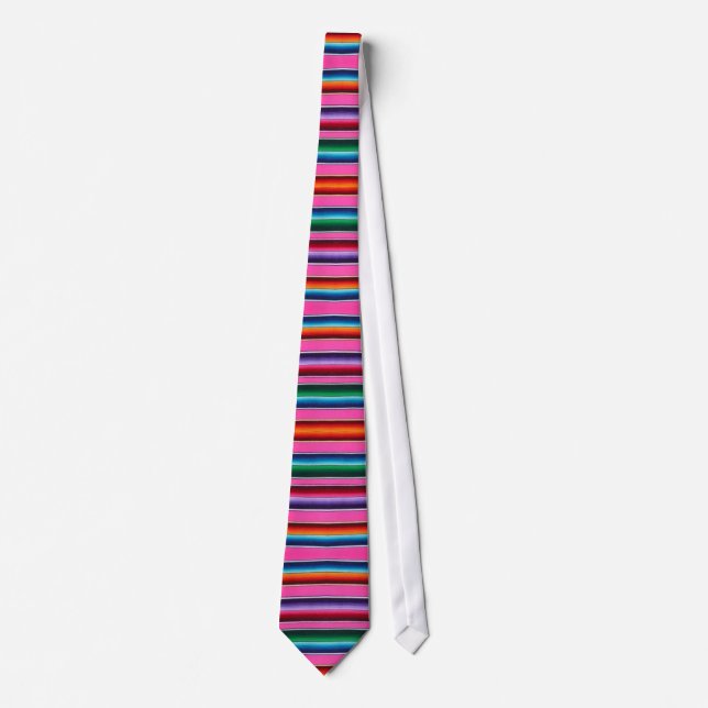 Mexican blanket tie pink (Front)