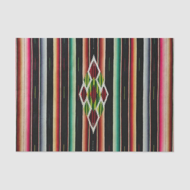 Mexican Blanket Traditional Spanish Fiesta Serape Tissue Paper (Front)