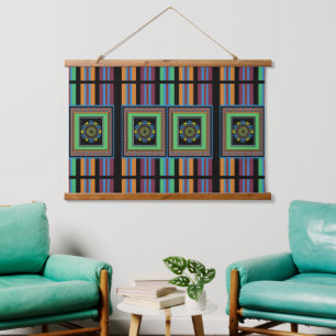 Mexican Block Stripe Pattern 1 Hanging Tapestry