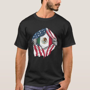 Mexican Blood Inside Me Mexico Flag T-Shirt