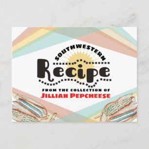 Mexican blue corn cooking cookbook recipe card