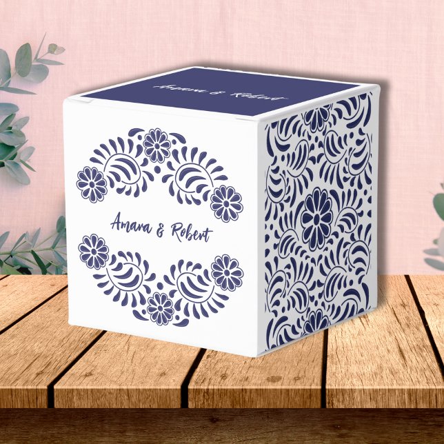 Mexican blue Talavera Favour Box (Creator Uploaded)