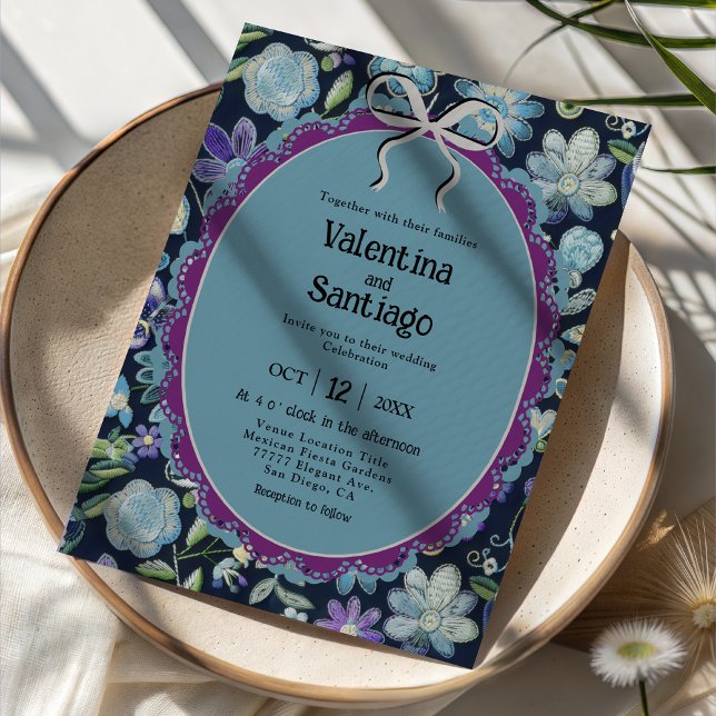 Mexican blue wedding invitation (Creator Uploaded)