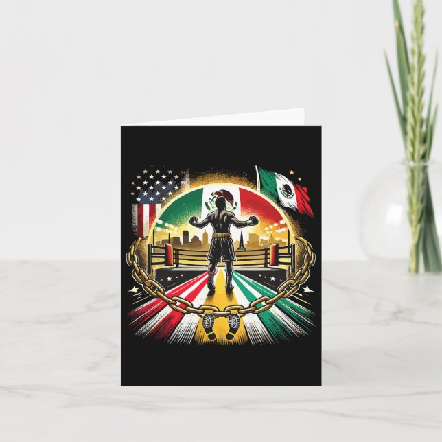 Mexican Boxing Champion Strength And Glory  Card (Front)