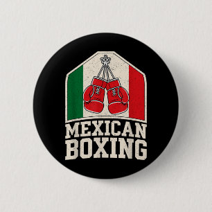 Mexican Boxing Gloves Fighter Los Guantes De Boxeo 6 Cm Round Badge