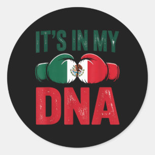 Mexican Boxing Gloves Fighter Los Guantes De Boxeo Classic Round Sticker