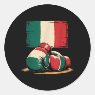 Mexican Boxing Gloves Fighter Los Guantes De Boxeo Classic Round Sticker