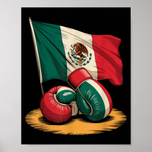 Mexican Boxing Gloves Fighter Los Guantes De Boxeo Poster
