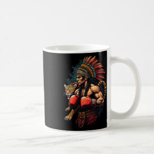 Mexican Boxing Inca Warrior With Jaguar Spirit  Coffee Mug