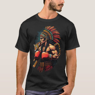 Mexican Boxing Inca Warrior With Jaguar Spirit T-Shirt