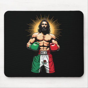 Mexican Boxing Jesus Christ Mex Boxing Shorts  Mouse Pad