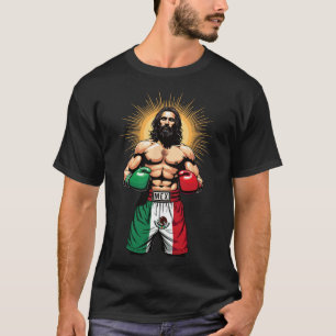 Mexican Boxing Jesus Christ Mex Boxing Shorts  T-Shirt