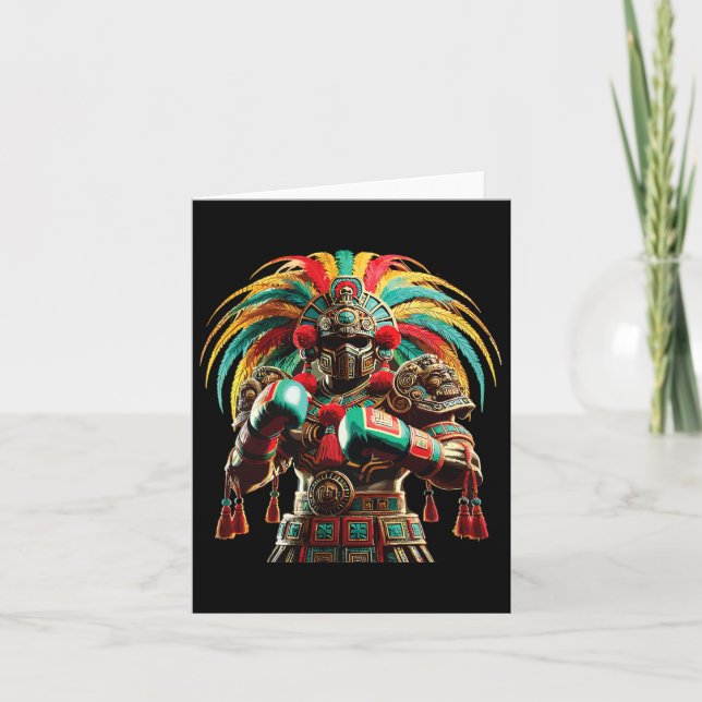 Mexican Boxing Pride Inka Sports Design  Card (Front)