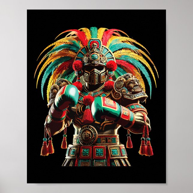 Mexican Boxing Pride Inka Sports Design  Poster (Front)