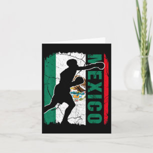 Mexican Boxing Team Mexico Flag Boxing Gloves  Card