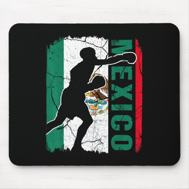 Mexican Boxing Team Mexico Flag Boxing Gloves  Mouse Pad (Front)