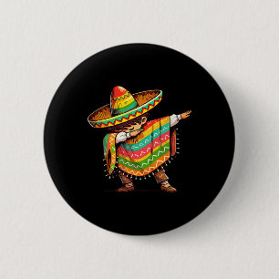 Mexican Boy Dabbing Funny Cinco De Mayo  6 Cm Round Badge