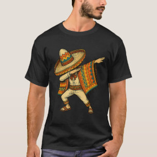 Mexican Boy Dabbing Man Poncho Cinco De Mayo Gifts T-Shirt