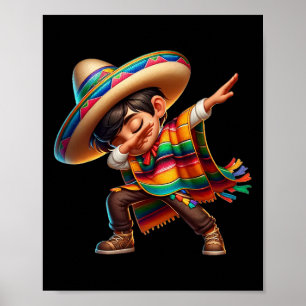 Mexican Boy Dabbing Poncho Cinco De Mayo 2  Poster