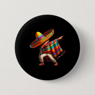 Mexican Boy Dabbing Poncho Cinco De Mayo 3  6 Cm Round Badge