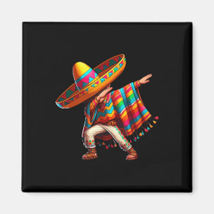 Mexican Boy Dabbing Poncho Cinco De Mayo 3 Magnet